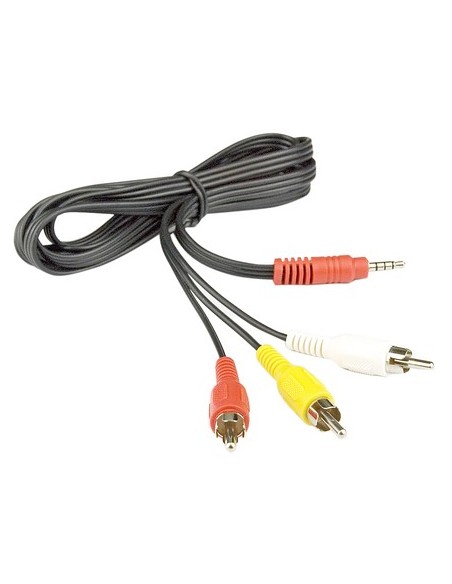 Cable A/V mini Jack 4 polos a 3 RCA 1,80m